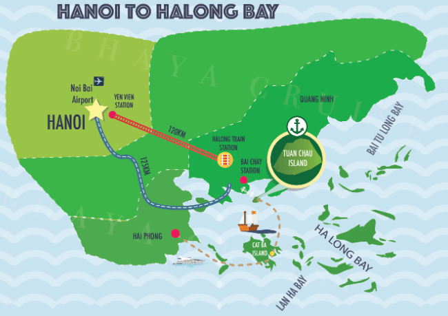 Se rendre de Hanoi à la baie d’Halong
