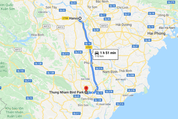 Comment se rendre à Thung Nham