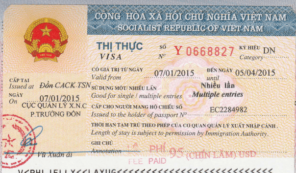 Exemple de visa d'affaires au Vietnam
